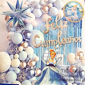 SET DE GLOBOS ARCO XL CENICIENTA XSR 105 UNIDADES